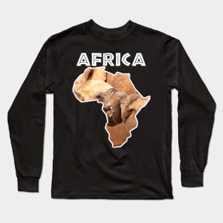 African Wildlife Continent Elephant Tug of War Long Sleeve T-Shirt